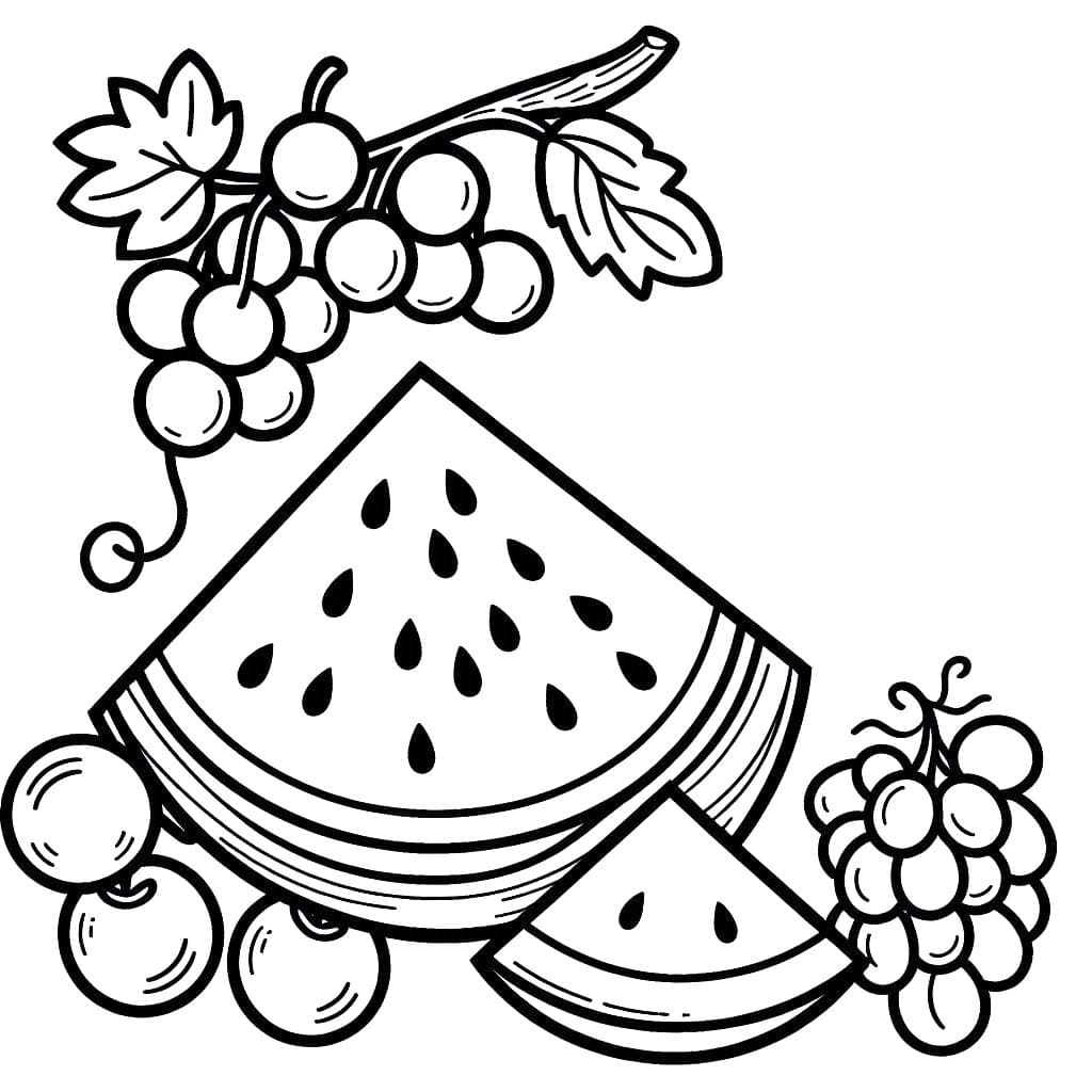 Nakreslete Ovoce velmi základní omalovánka