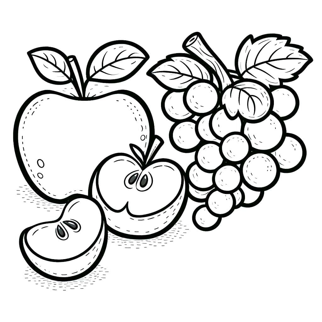Nakreslete Ovoce zdarma omalovánka