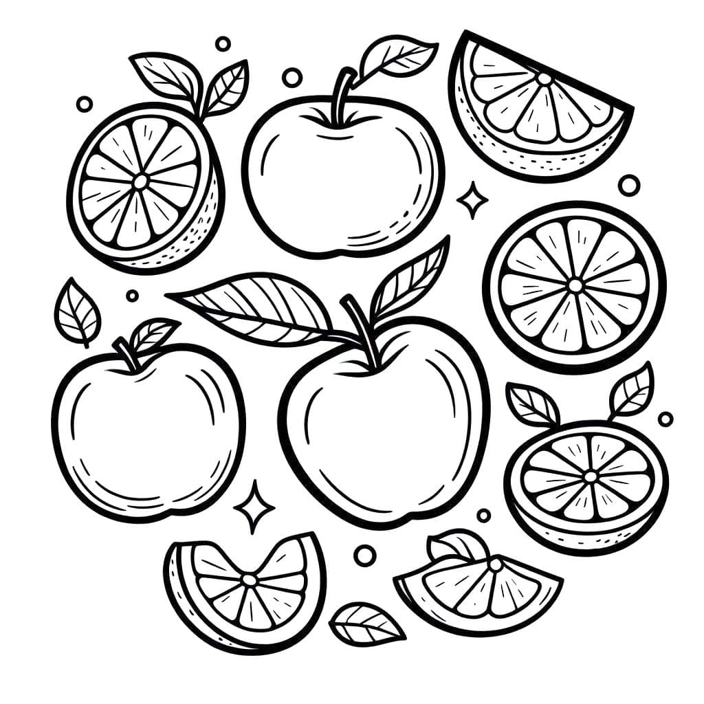 Nakreslete Ovoce omalovánka