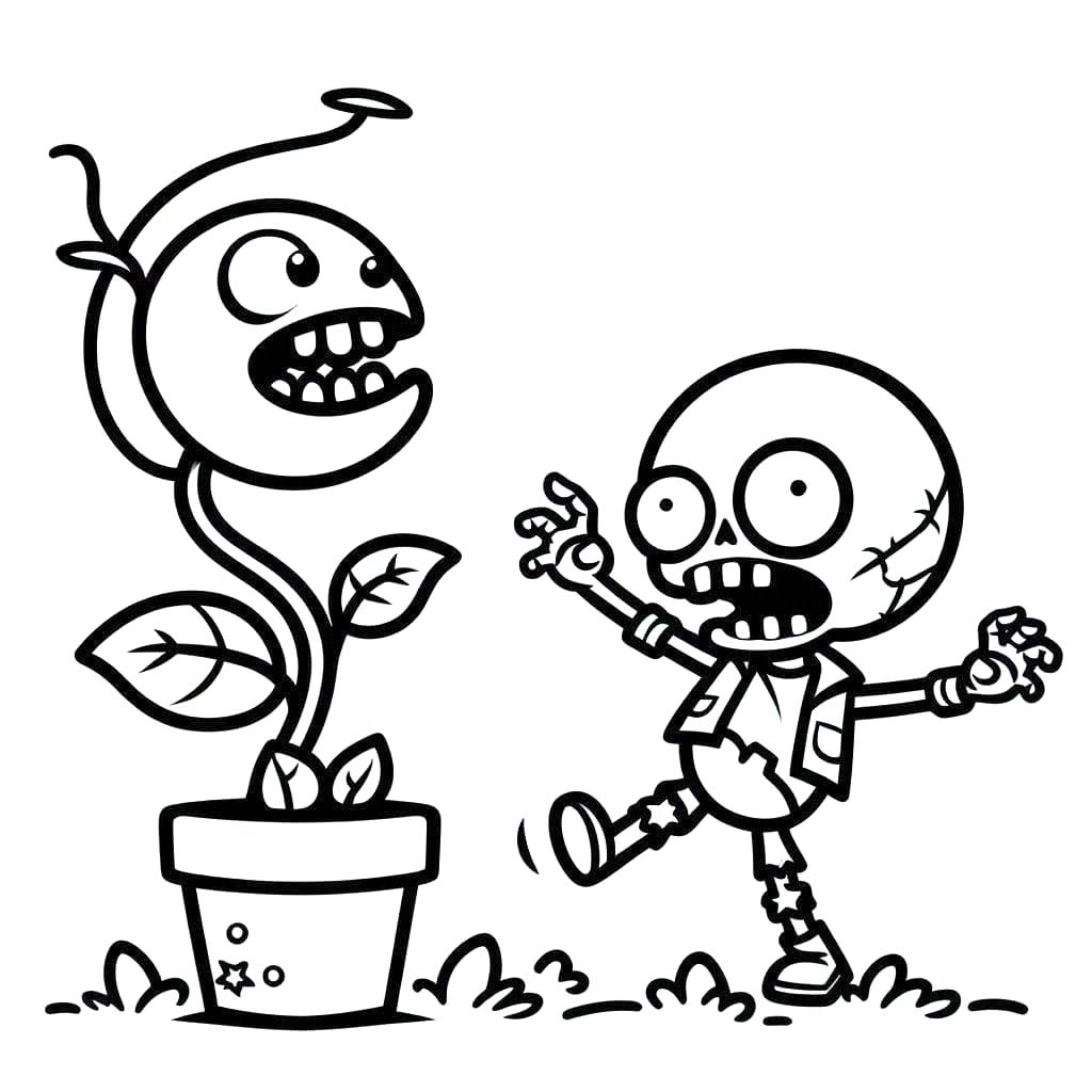 Nakreslete Plants vs Zombies 2 omalovánka