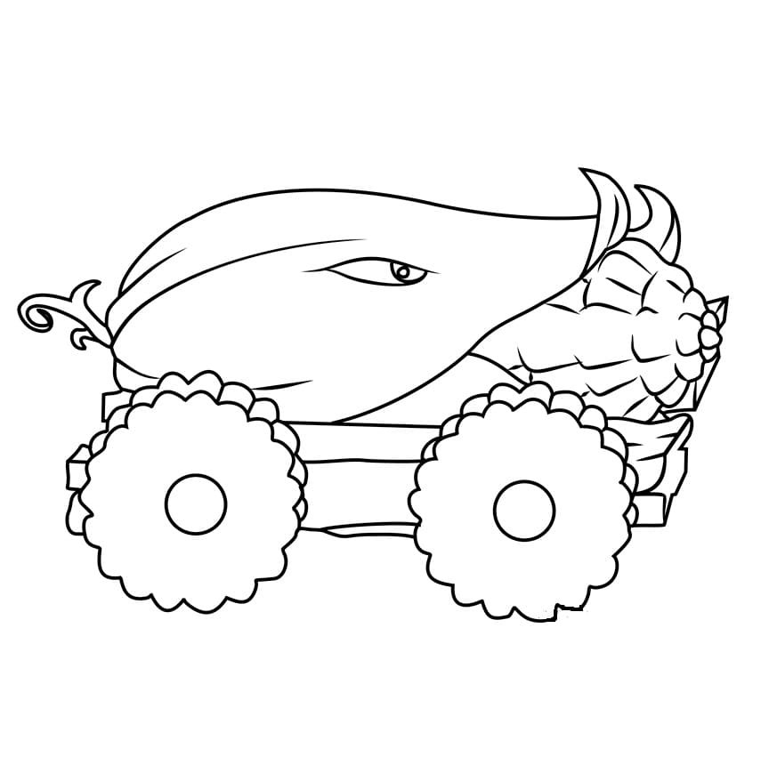 Nakreslete Plants vs Zombies prostý omalovánka