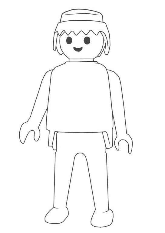 Nakreslete Playmobil prostý u dětí omalovánka