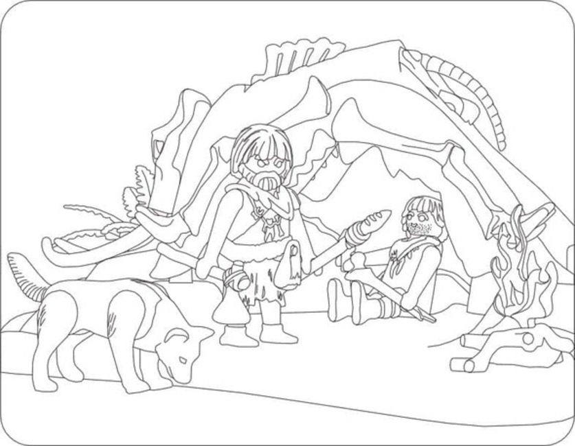 Nakreslete Playmobil snadný u dětí omalovánka