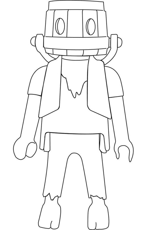 Nakreslete Playmobil zdarma pro děti omalovánka