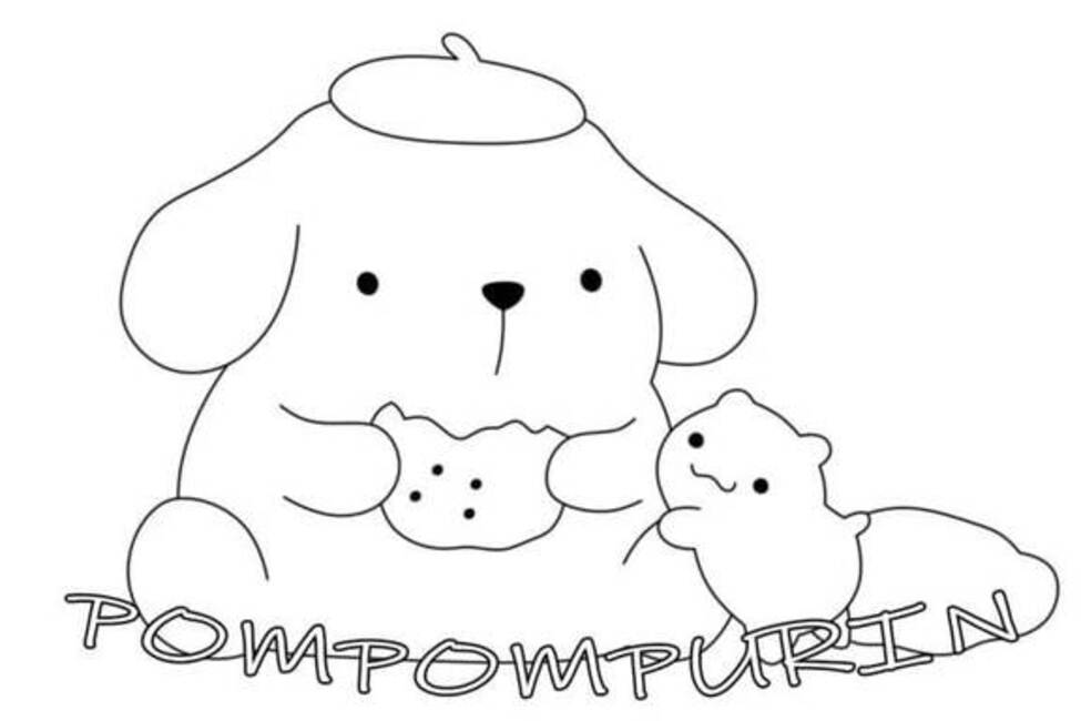 Nakreslete Pompompurin 4 omalovánka