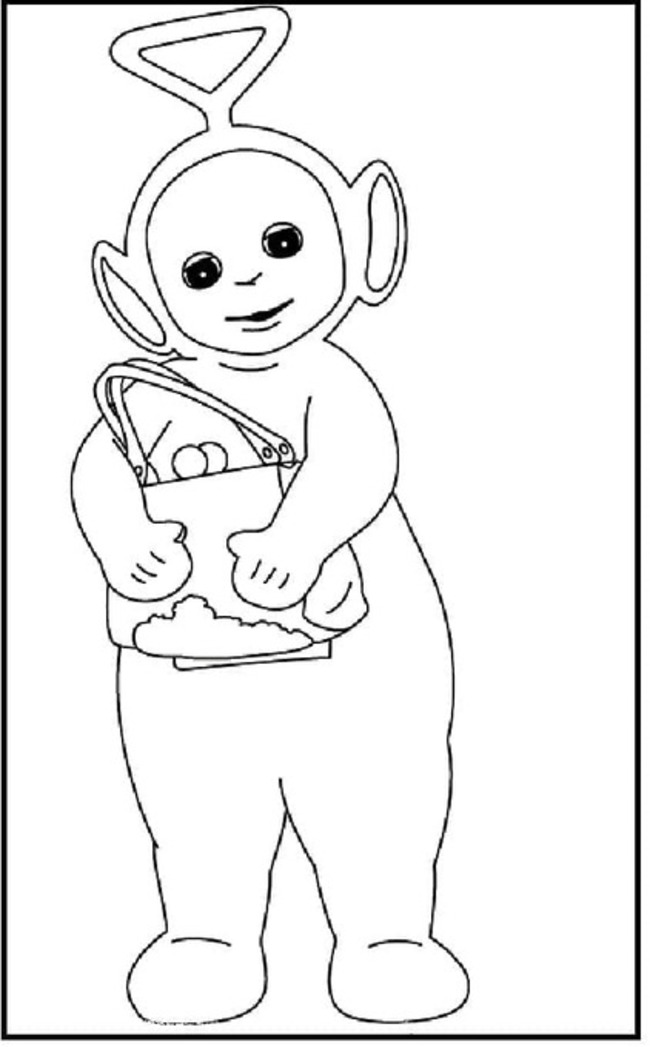Nakreslete Teletubbies 3 omalovánka