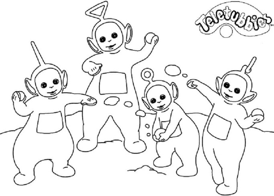 Nakreslete Teletubbies k vytisknutí omalovánka