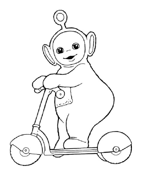 Nakreslete Teletubbies pro děti omalovánka