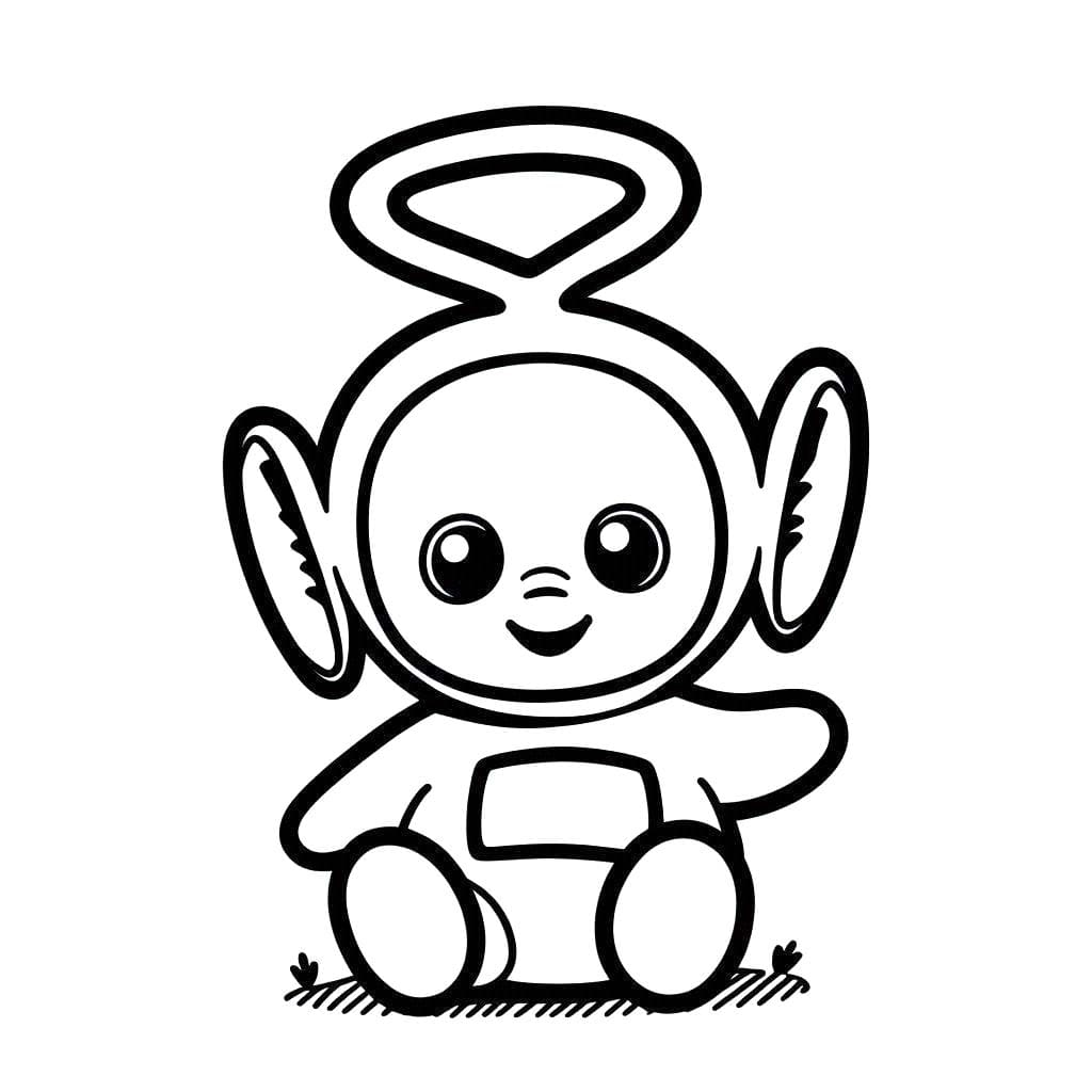 Nakreslete Teletubbies snadný u dětí omalovánka