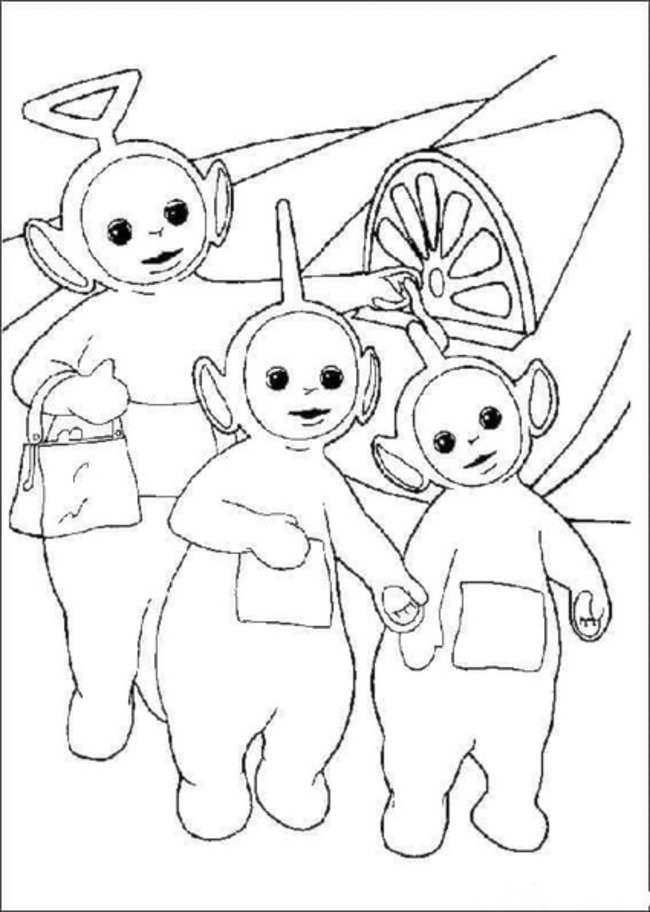 Nakreslete Teletubbies velmi roztomilý omalovánka