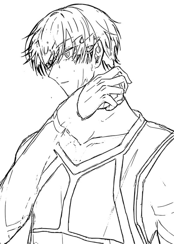 Obraz Blue Lock zdarma omalovánka