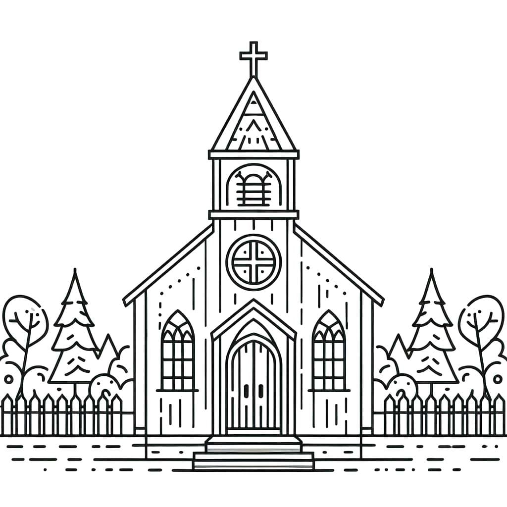 Omalovánka Obraz Kostel