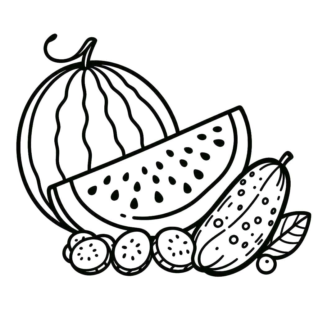 Ovoce 4 omalovánka
