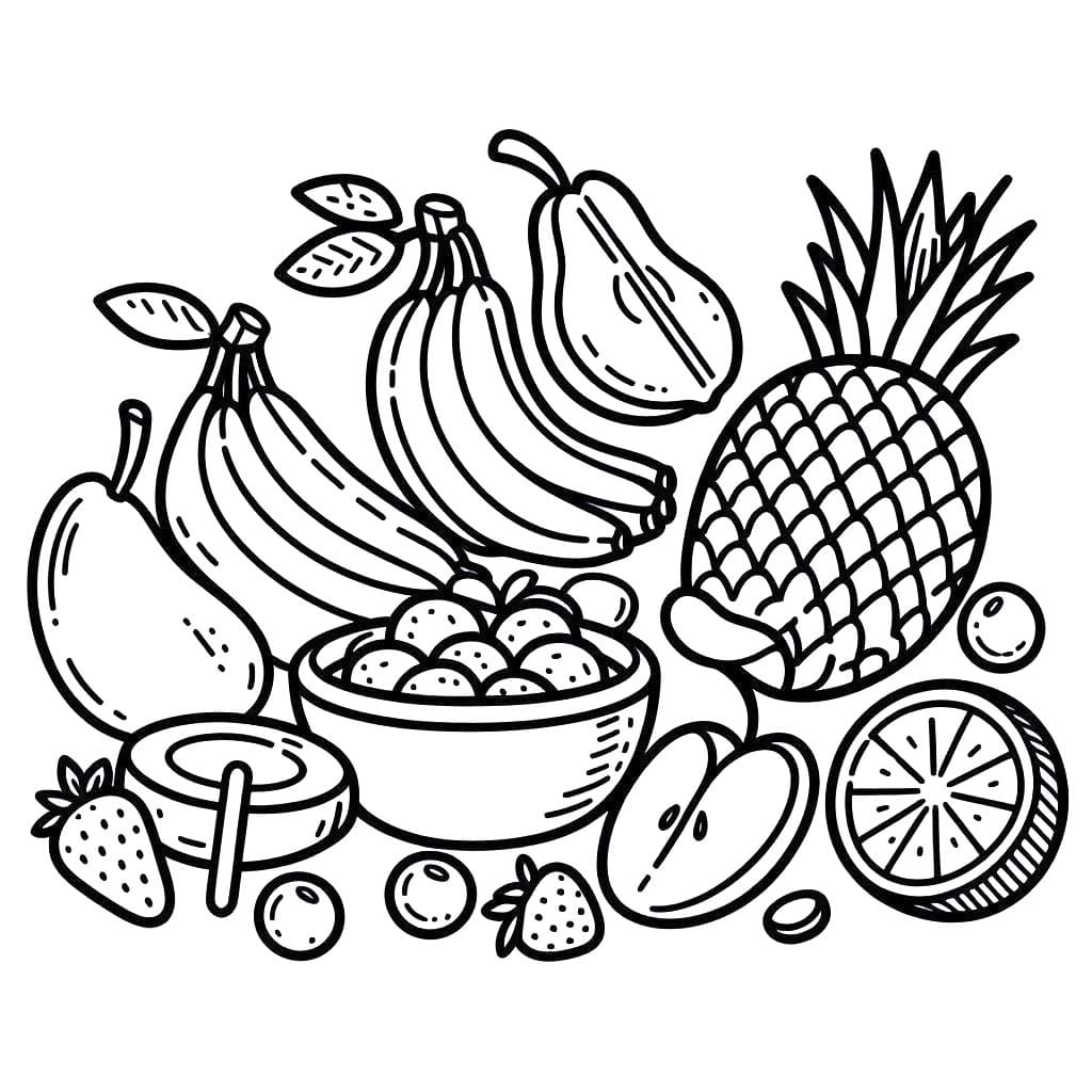 Ovoce omalovánky