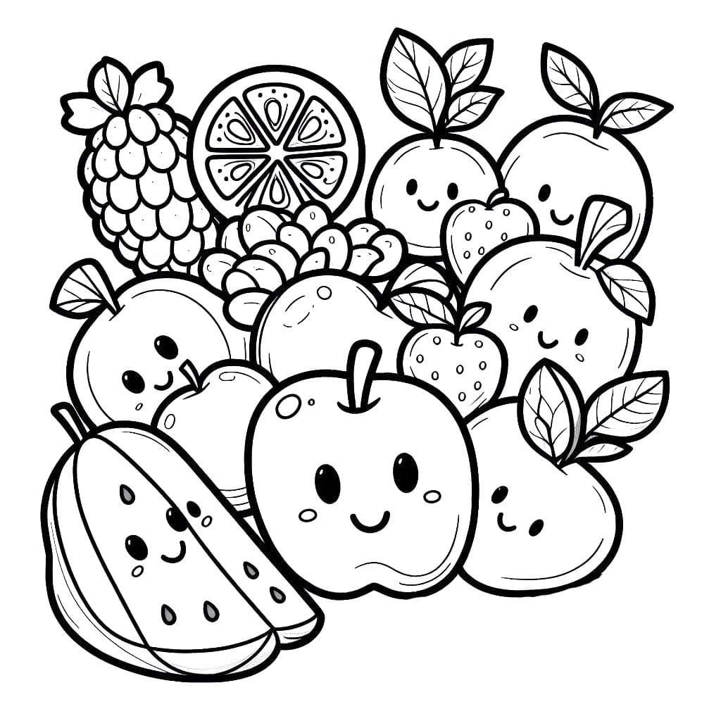 Ovoce 6 omalovánka