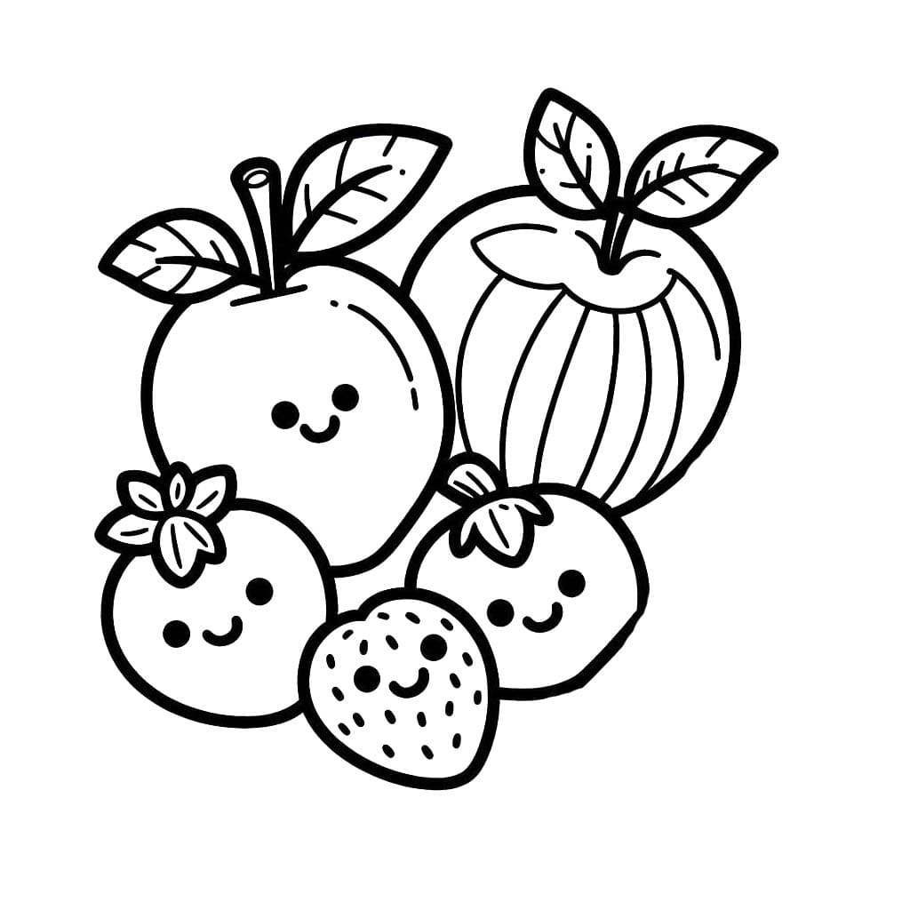 Ovoce 7 omalovánka