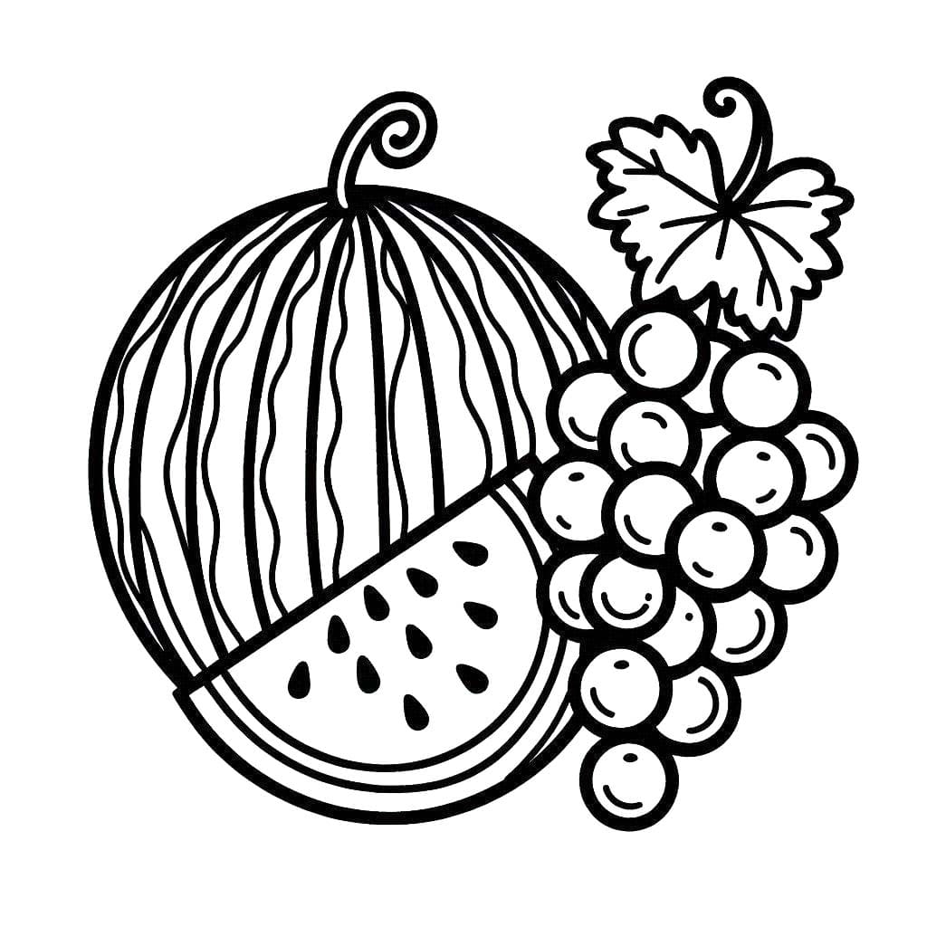 Ovoce k vytisknutí zdarma omalovánka