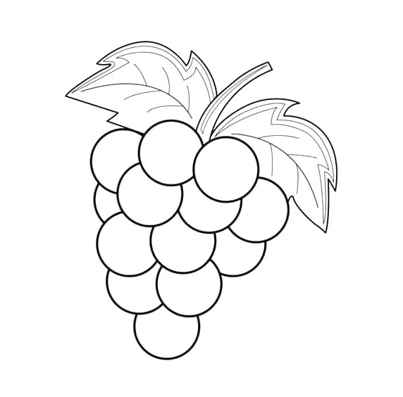 Ovoce tisknutelné pro děti omalovánka