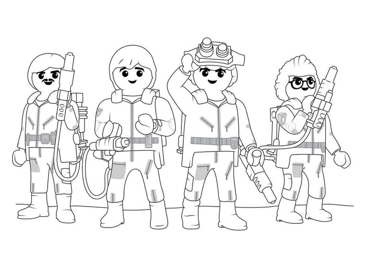 Playmobil k vytisknutí omalovánka