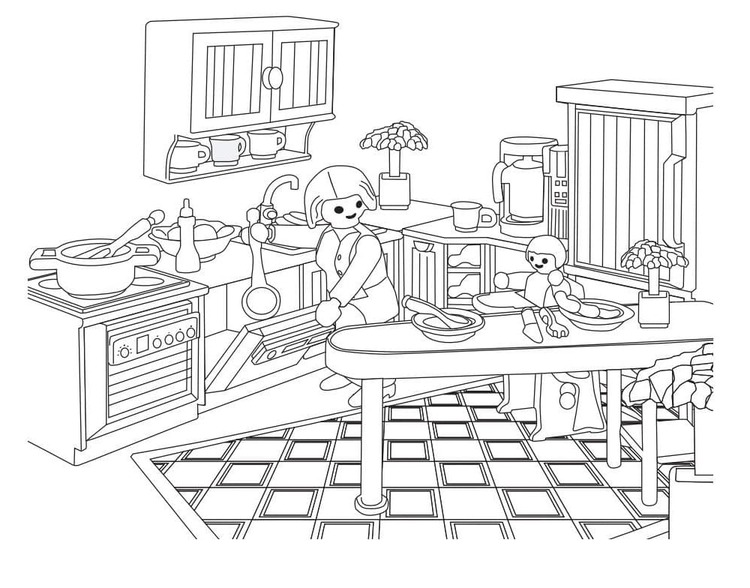 Playmobil základní u dětí omalovánka