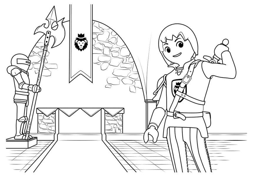 Playmobil zdarma pro děti omalovánka