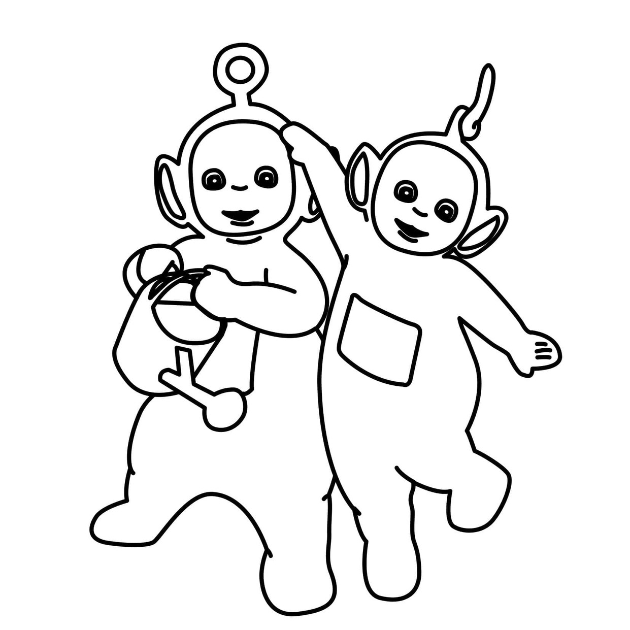 Teletubbies pro děti omalovánka