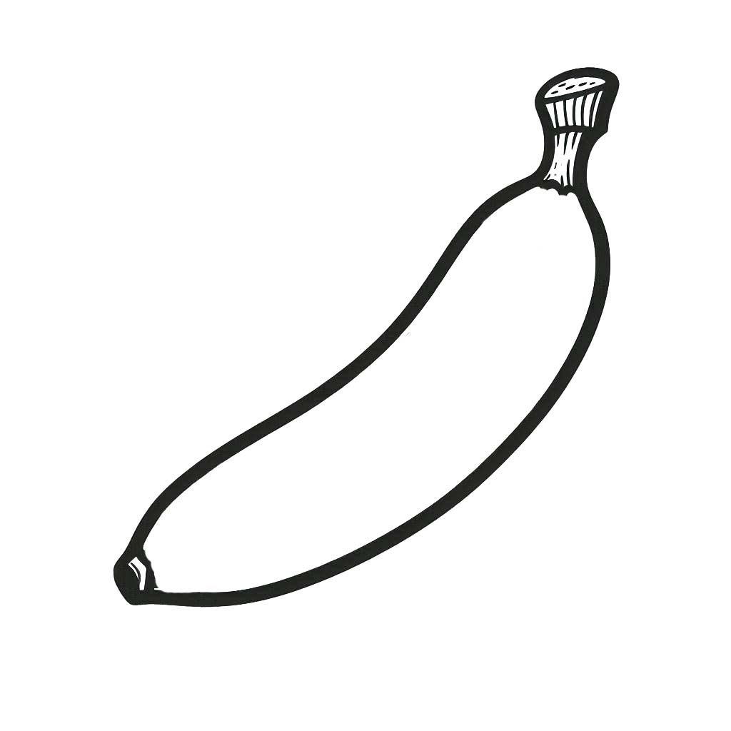 Banán Prostý u dětí omalovánka