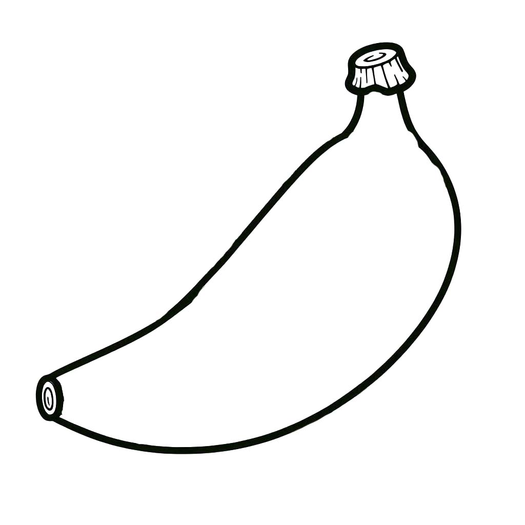Banán snadný u dětí omalovánka