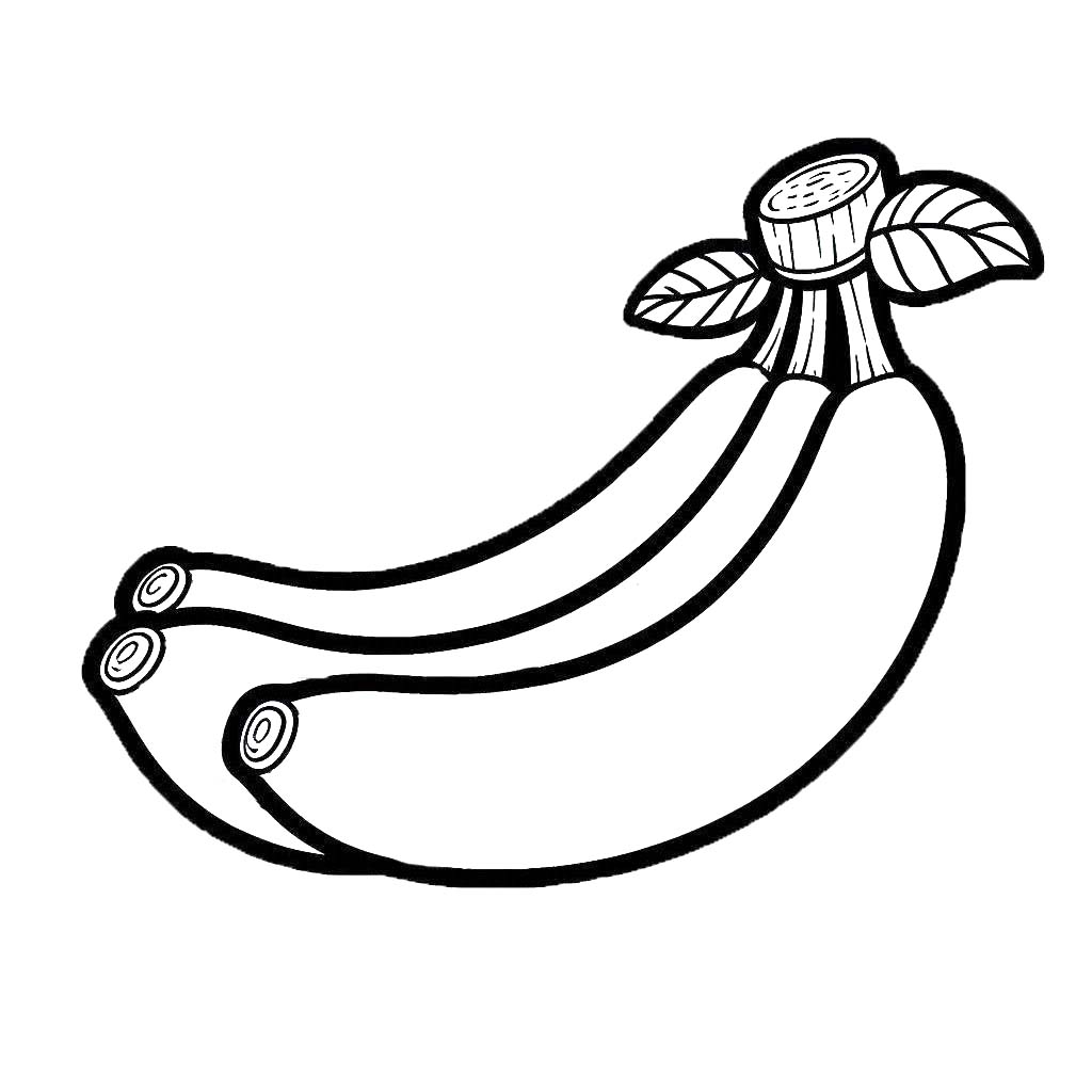 Banán zdarma pro děti omalovánka