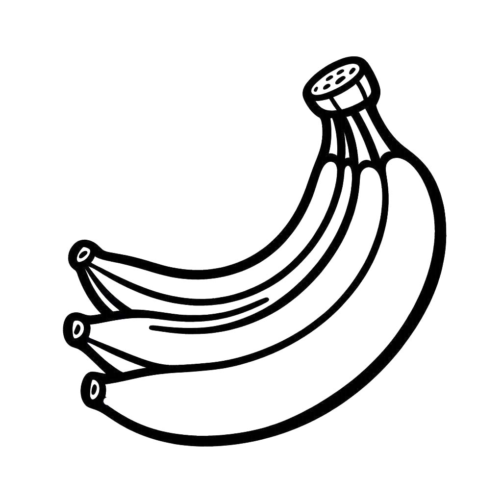 Banán zdarma tisknutelné pro děti omalovánka