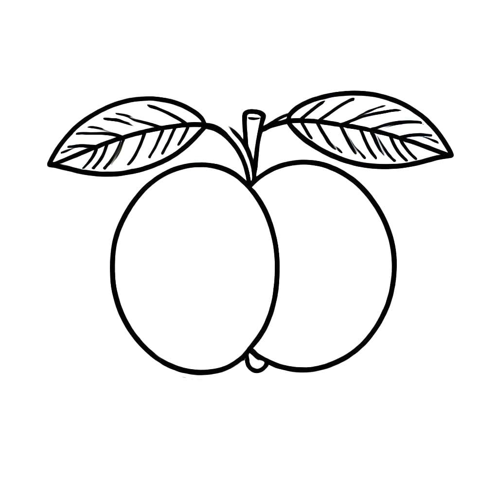 Broskev zdarma omalovánka