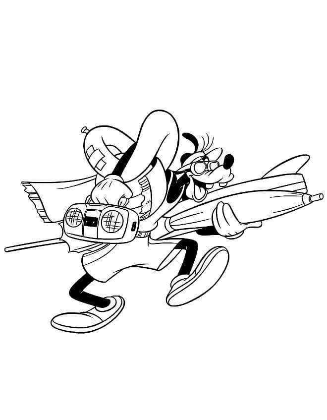 Goofy prostý u dětí omalovánka