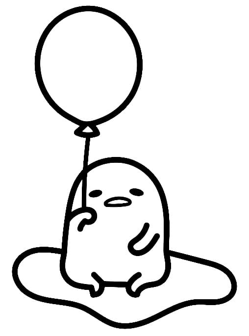 Gudetama prostý tisknutelné omalovánka