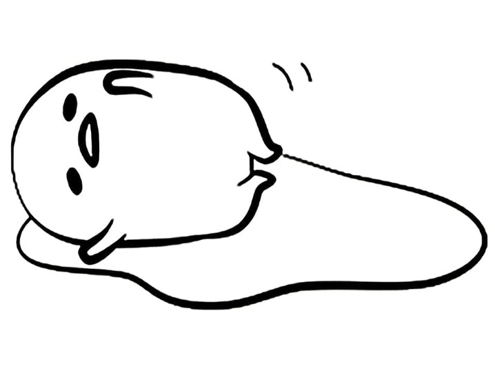 Gudetama zdarma základní omalovánka