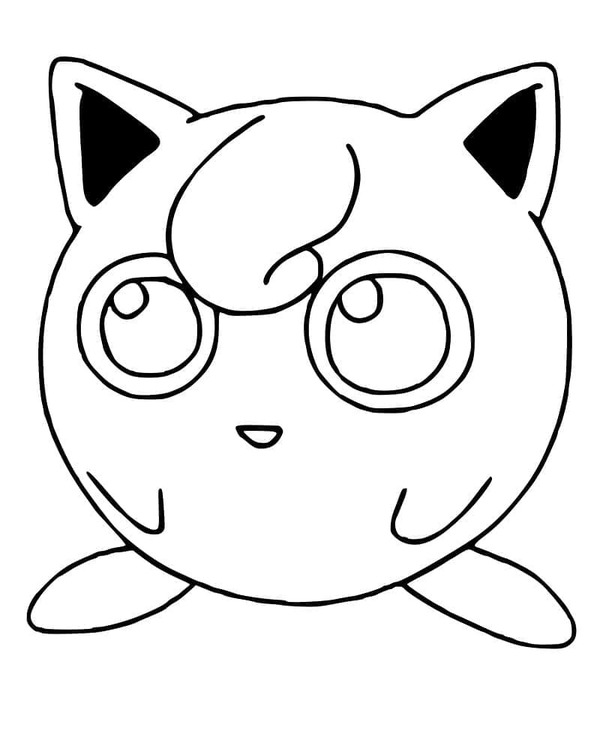 Jigglypuff k vytisknutí omalovánka