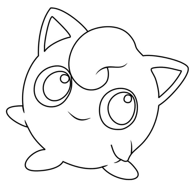 Jigglypuff tisknutelné omalovánka