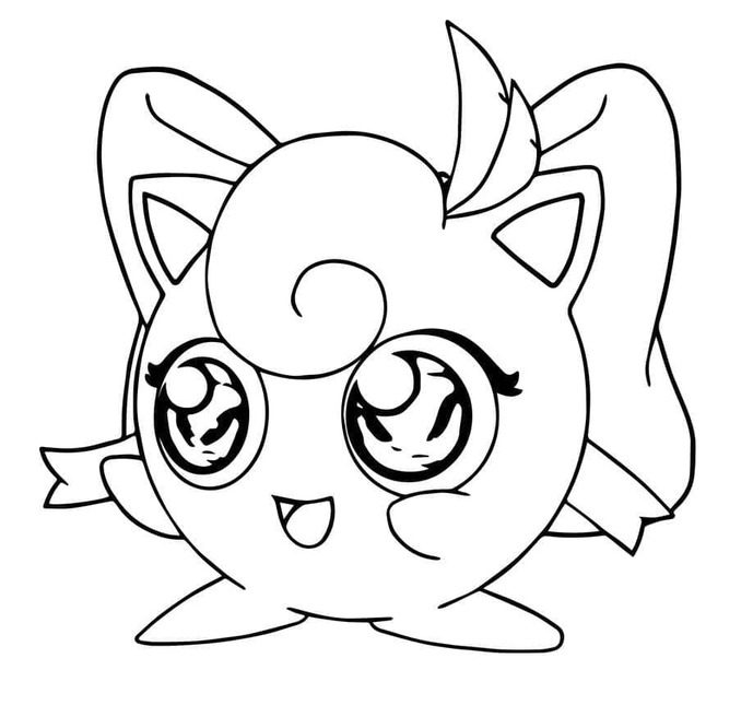 Jigglypuff zdarma pro děti omalovánka