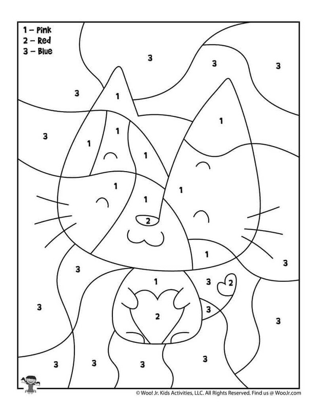 Kočka Malování podle čísel pro děti omalovánka