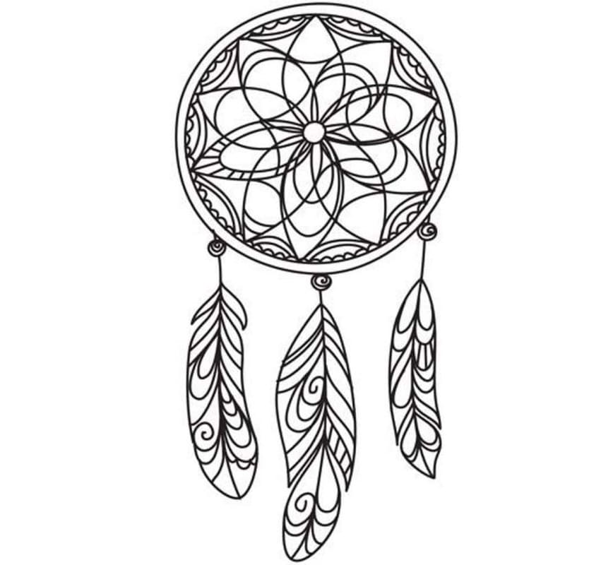 Lapač Snů 8 omalovánka