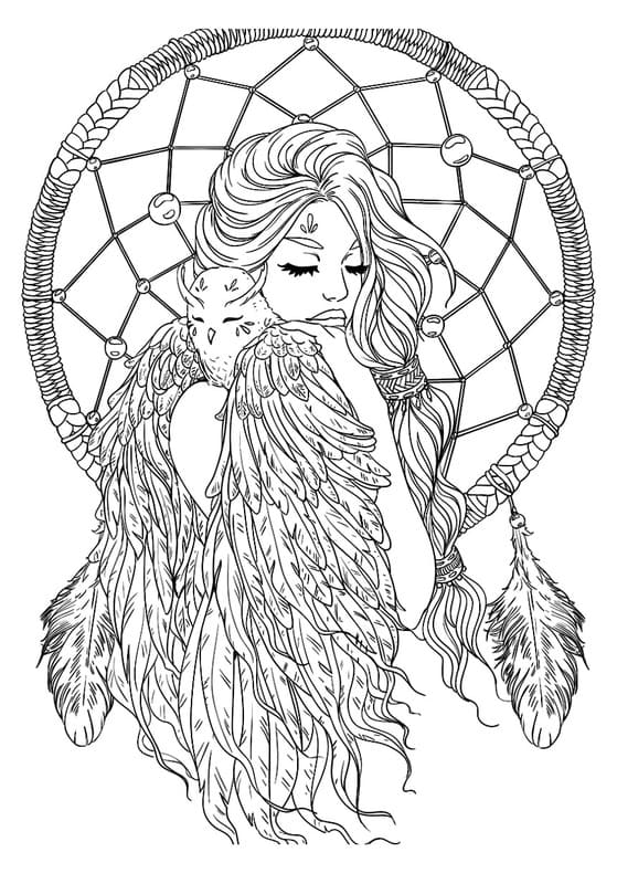 Lapač Snů tisknutelné omalovánka