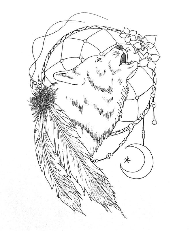 Lapač Snů zdarma pro děti omalovánka