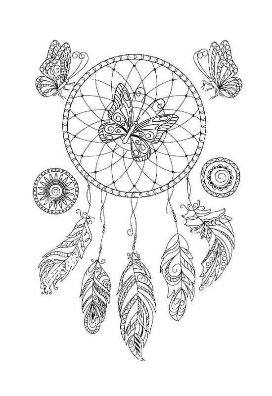 Lapač Snů zdarma snadný omalovánka