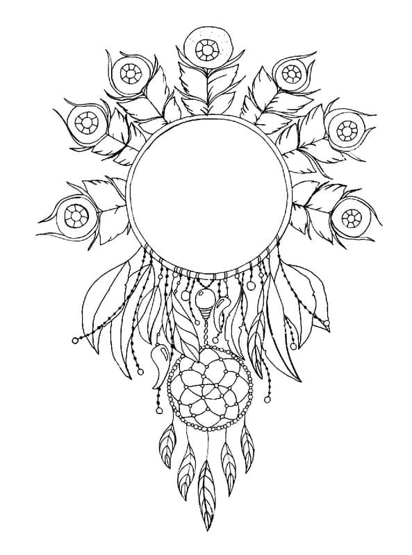 Lapač Snů zdarma tisknutelné pro děti omalovánka