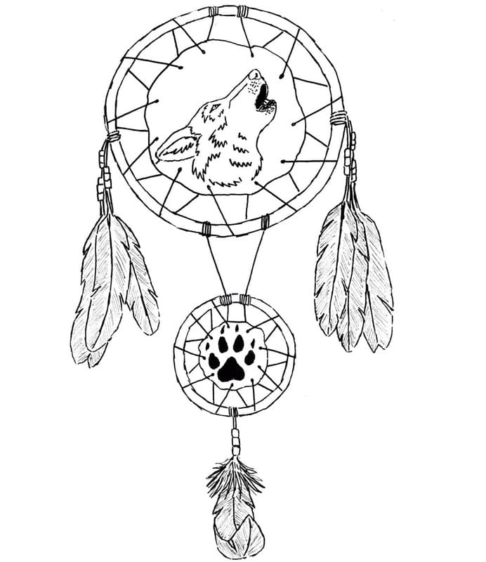 Lapač Snů zdarma omalovánka