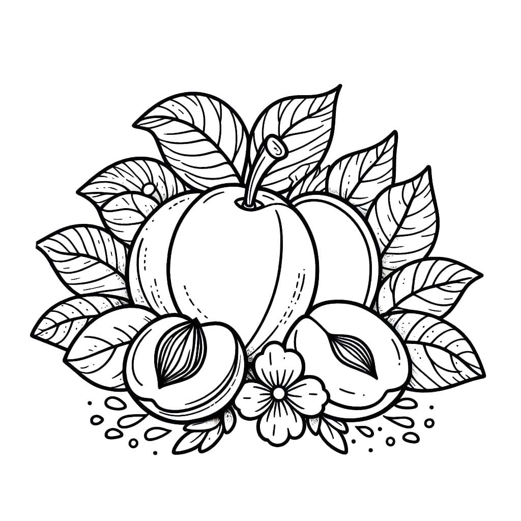 Meruňka 6 omalovánka