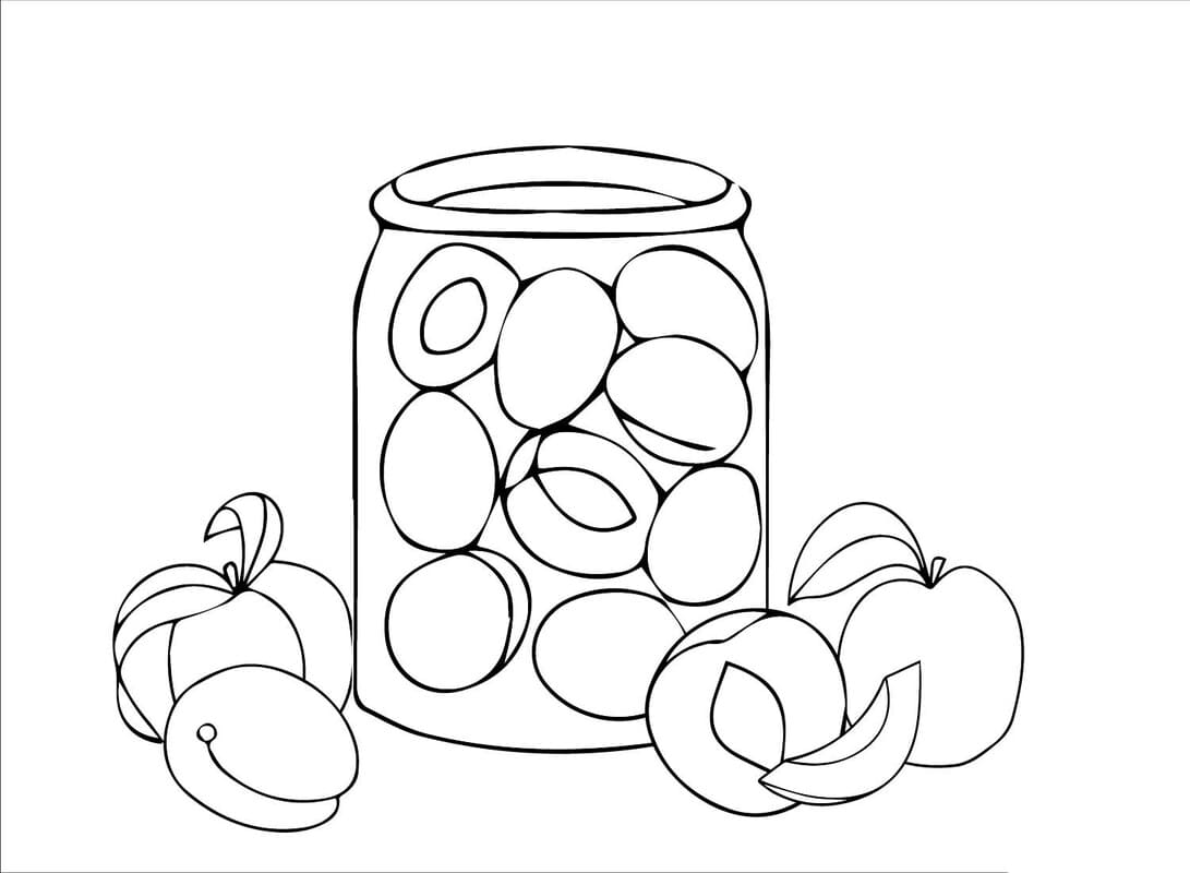 Meruňka k vytisknutí zdarma omalovánka