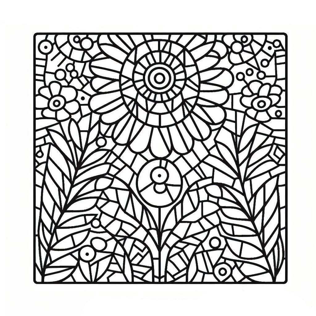 Mozaika k vytisknutí omalovánka