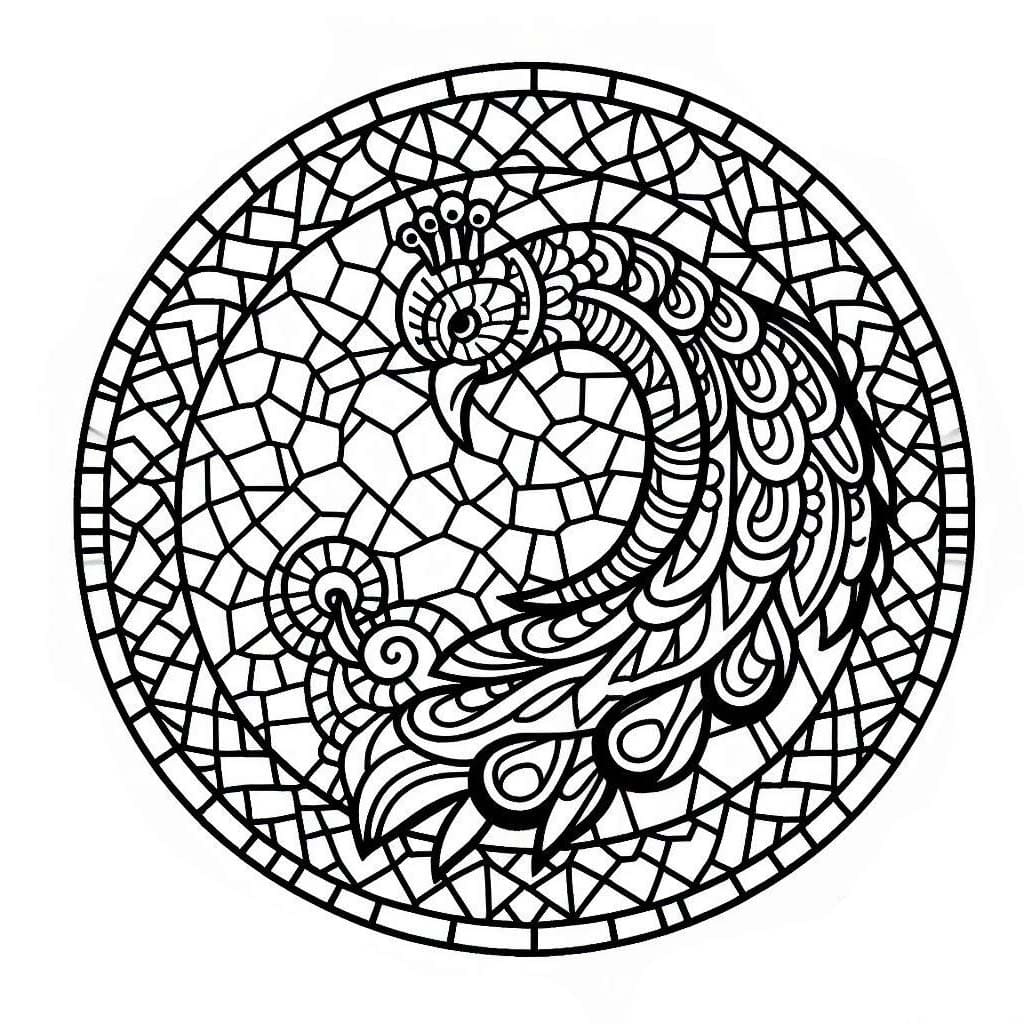 Mozaika zdarma omalovánka