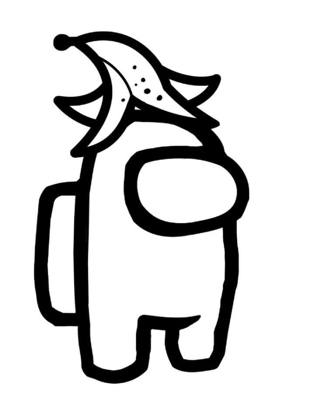 Nakreslete Banán prostý tisknutelné omalovánka