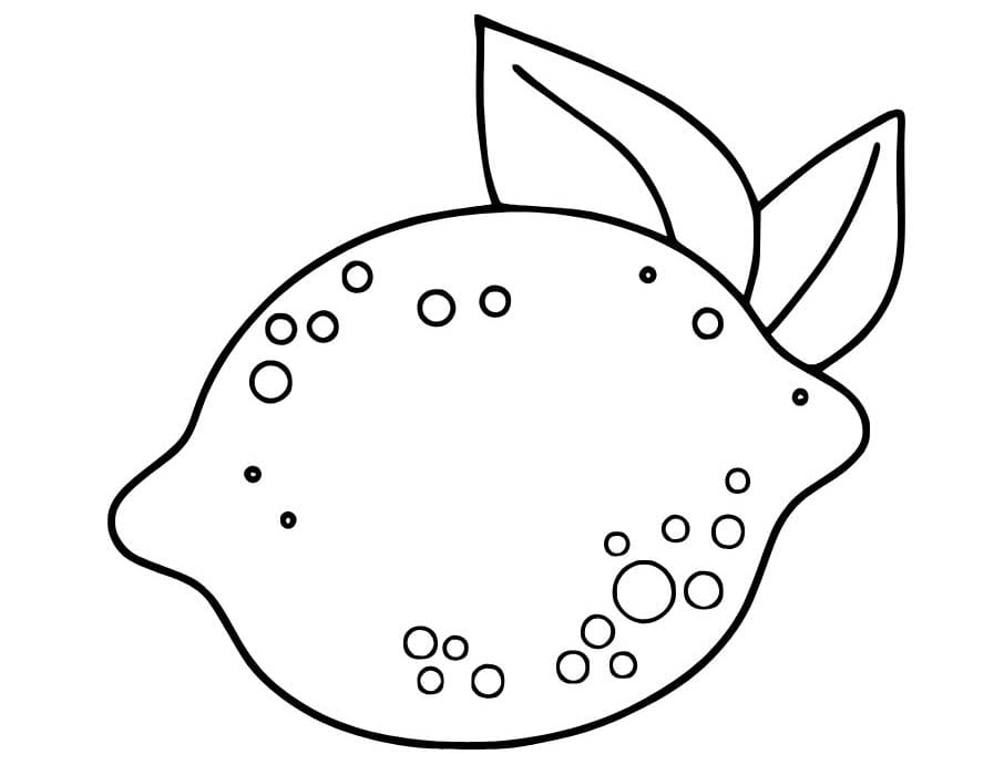 Nakreslete Citrón prostý tisknutelné omalovánka